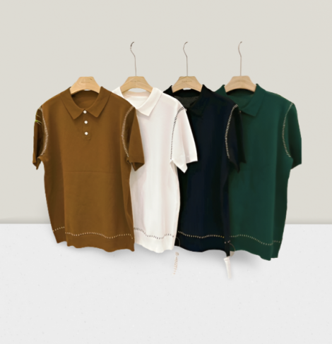 POLO EN MAILLE STRUCTURÉE image